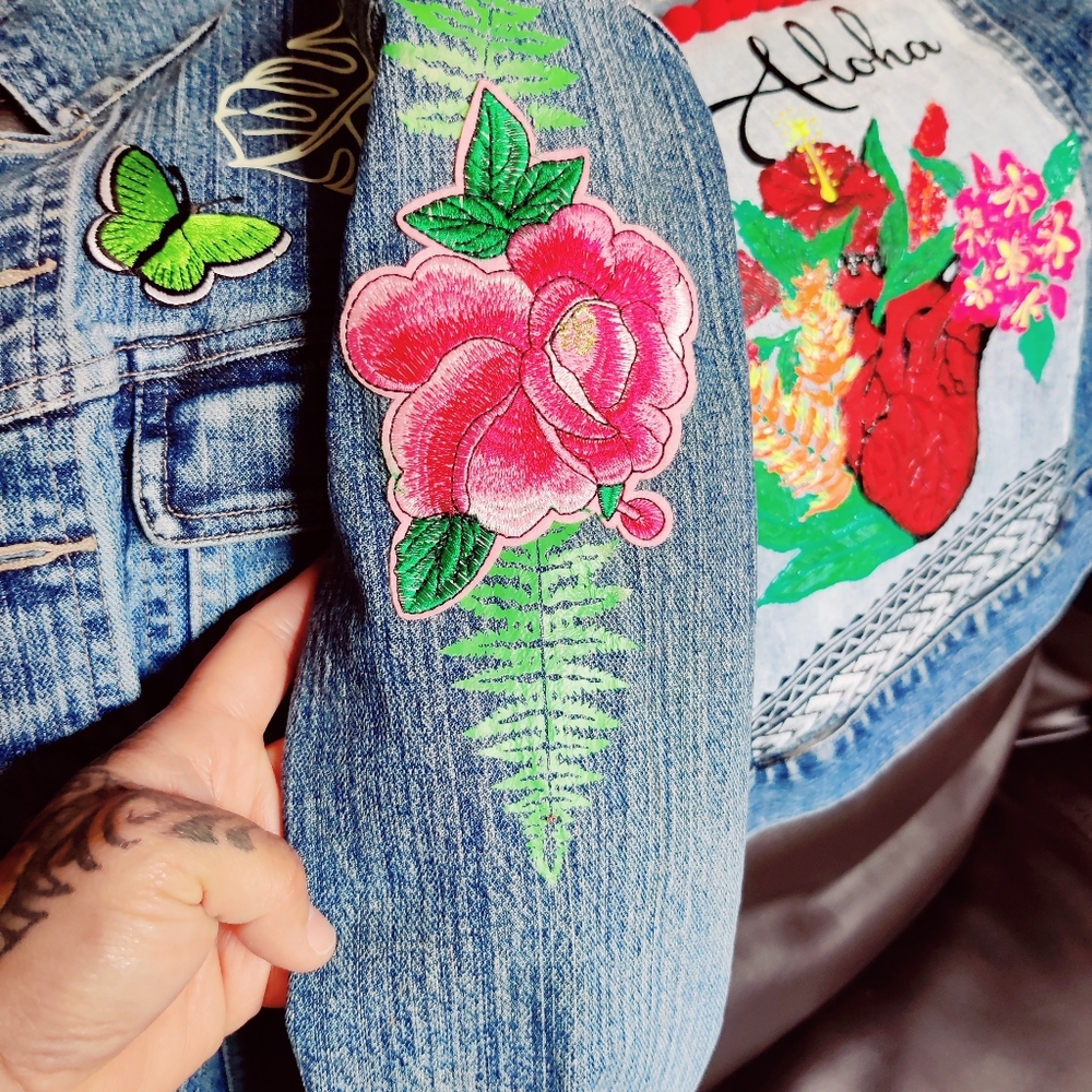 Handpainted Denim Jacket - Picture 3 of 16